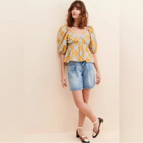 Anthro RAHI Puff Sleeve Blouse - Picture 3 of 8